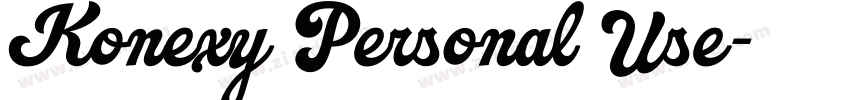 Konexy Personal Use字体转换